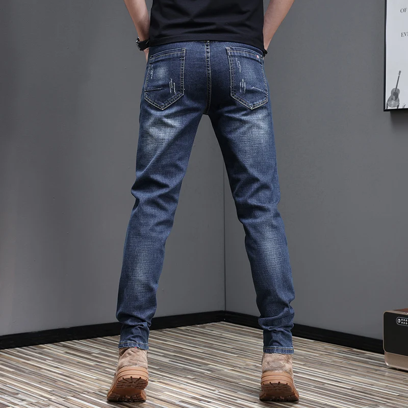 2025 Men's Slim Casual Street Classic Skinny Jeans Pencil Jeans Trendyy Stretch Style Comfortable Casual Fashion Versatile - Image 4