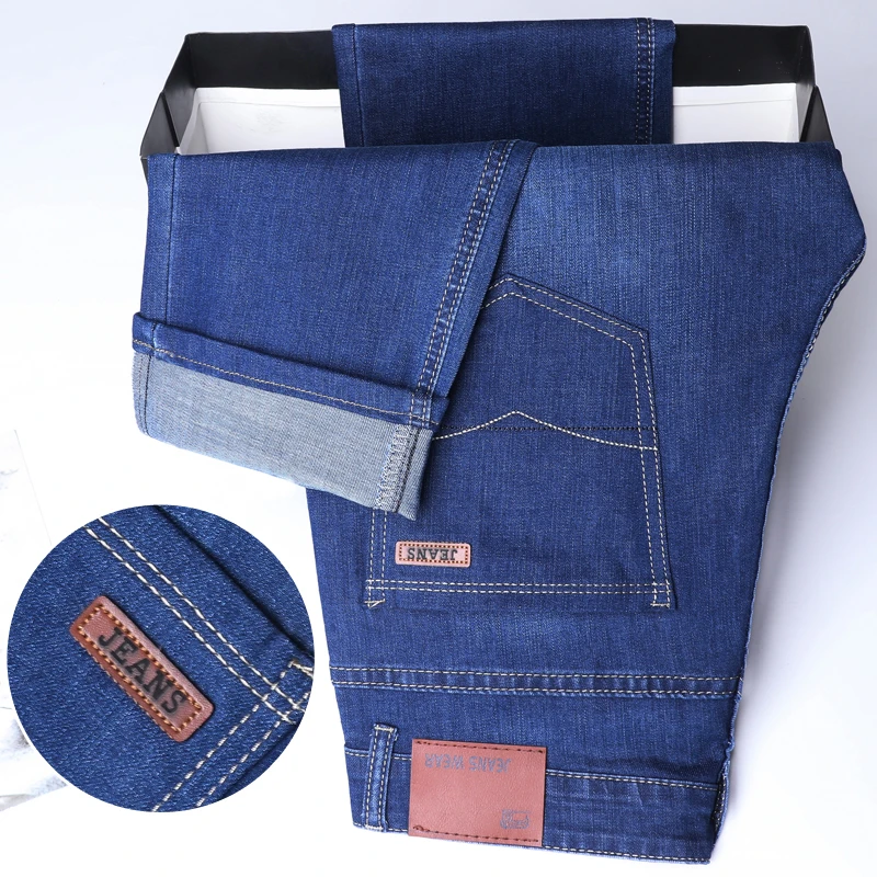 New Men's Summer Loose Straight Trendy Casual Men's Pants with Elastic Versatile Denim Jeans Male Classic Fashion - Image 5