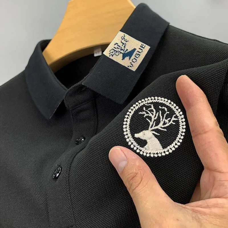 Men's Casual Fashion Polo Shirt Breathable and Comfortable Embroidered Top - Image 6